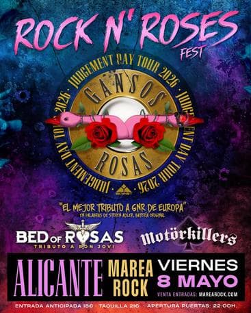 alt_im: GANSOS ROSAS (Tributo a Guns N' Roses) + BED OF ROSAS (Tributo a Bon Jovi) + MÖTORKILLERS (Tributo a Motörhead)